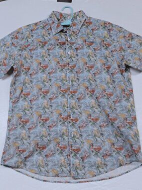 Rodd & Gunn Men’s Shirt XLarge Linen Blend Sports Fit New Zealand Short Sleeve